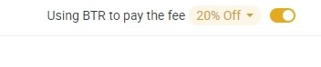 Bitrue BTR fee discount